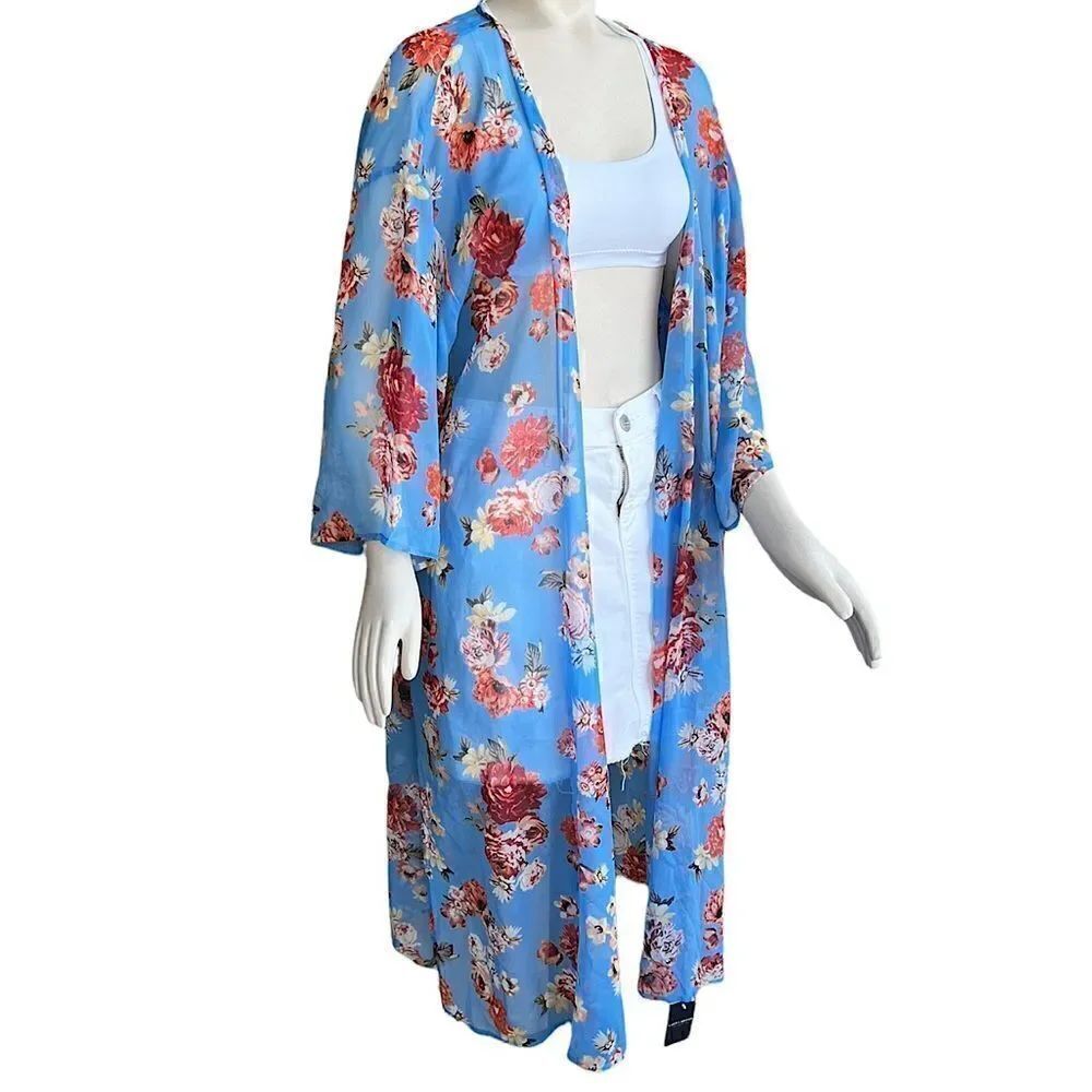 NWT Lucky Brand Floral Kimono Duster - Picture 14 of 16